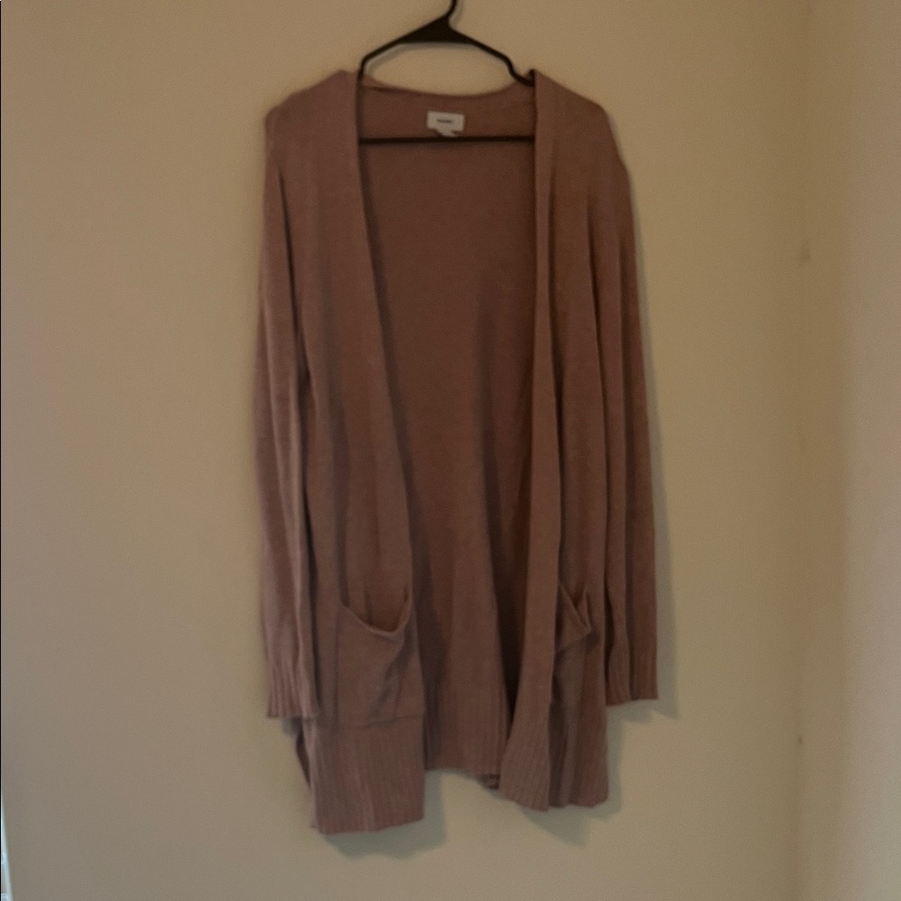 Women's Open Front Cardigan Sweater - pink